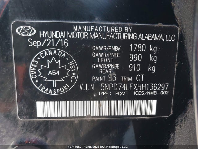 Hyundai Elantra 2017 5NPD74LFXHH136297 Image 19