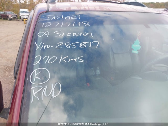 2009 Toyota Sienna Ce/le მანქანა იყიდება აუქციონზე, vin: 5TDZK23C69S285817, აუქციონის ნომერი: 12717118