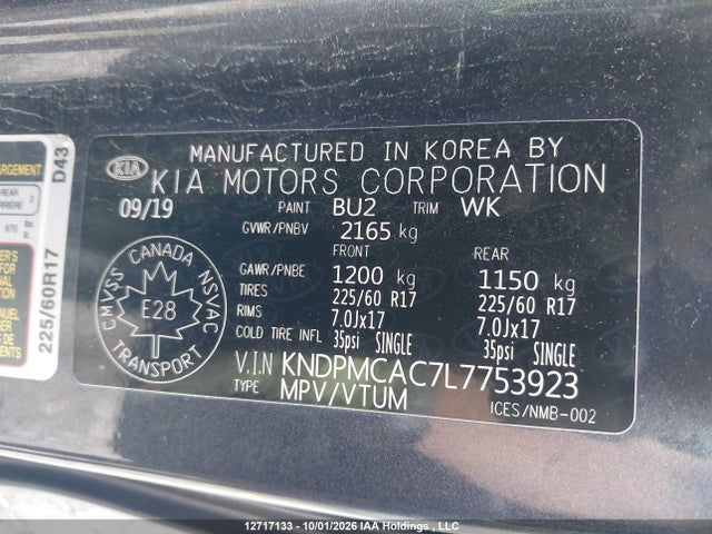 KIA Sportage 2020 KNDPMCAC7L7753923 Image 9