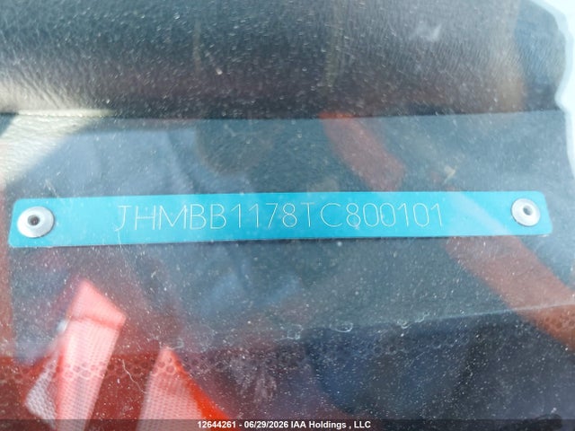 Aukcja sprzedaży 1996 Honda Prelude Sr-v, vin: JHMBB1178TC800101, numer aukcji: 12644261