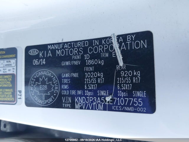 Aukcja sprzedaży 2014 Kia Soul +, vin: KNDJP3A52E7107755, numer aukcji: 12705982
