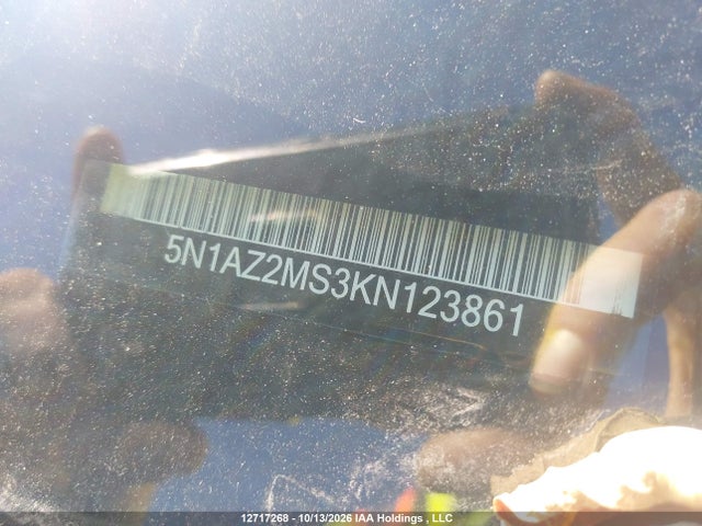 5N1AZ2MS3KN123861 Nissan Murano Platinum/sl/sv