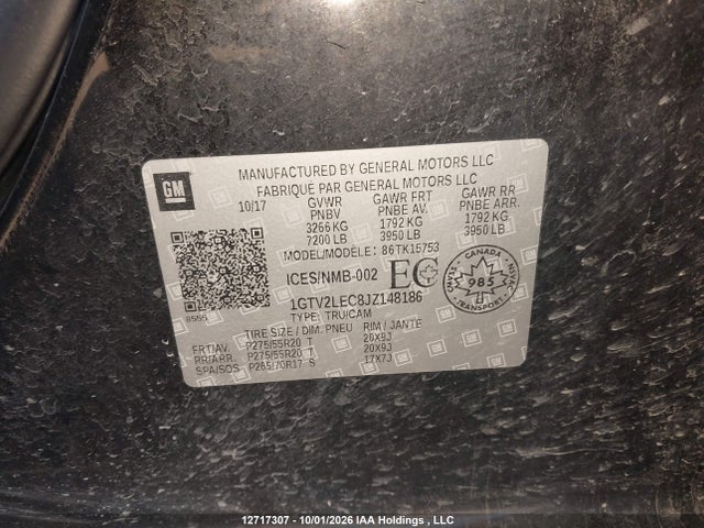 GMC Sierra K1500 2018 1GTV2LEC8JZ148186 Image 9