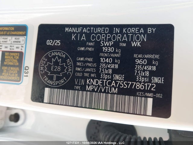 KIA Seltos Sx 2025 KNDETCA75S7786172 Image 17