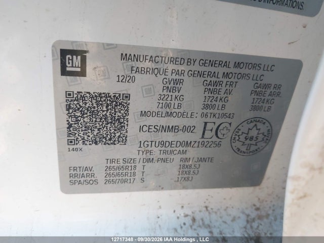 GMC Sierra K1500 Slt 2021 1GTU9DED0MZ192256 Image 18