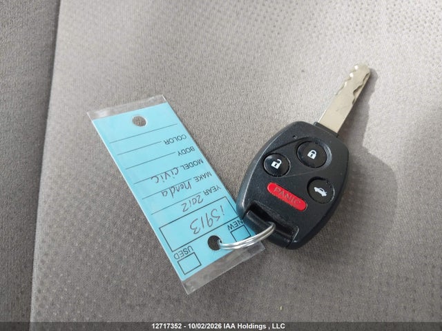 2012 Honda Civic Lx მანქანა იყიდება აუქციონზე, vin: 2HGFB2F54CH001625, აუქციონის ნომერი: 12717352