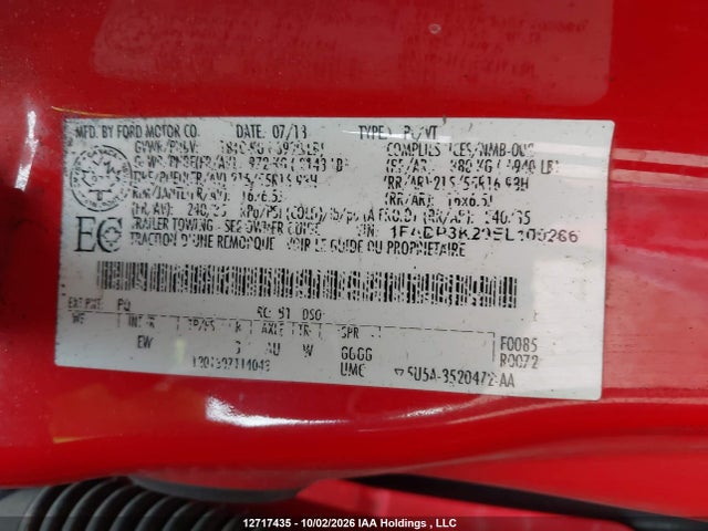Продаж на аукціоні авто 2014 Ford Focus Se, vin: 1FADP3K29EL100266, номер лоту: 12717435