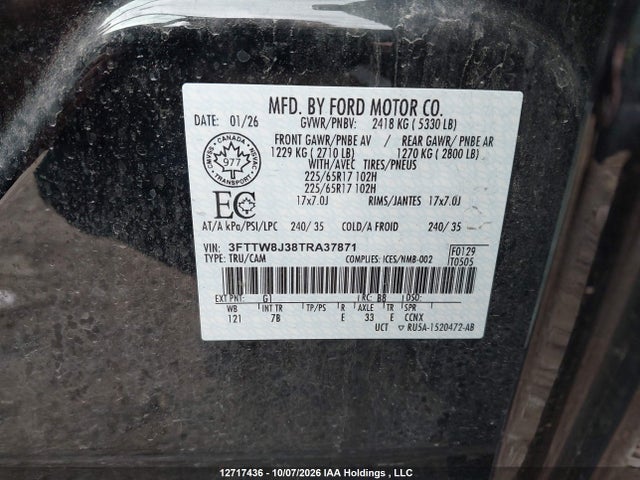 Ford Maverick Xlt 2026 3FTTW8J38TRA37871 Image 9