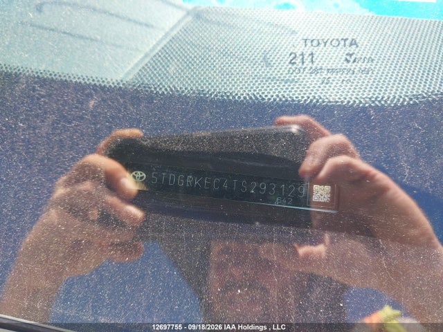 Aukcja sprzedaży 2026 Toyota Sienna Xle Fwd 8-pass, vin: 5TDGRKEC4TS293129, numer aukcji: 12697755