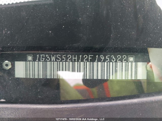 Продаж на аукціоні авто 2002 Oldsmobile Intrigue, vin: 1G3WS52H12F195322, номер лоту: 12717478