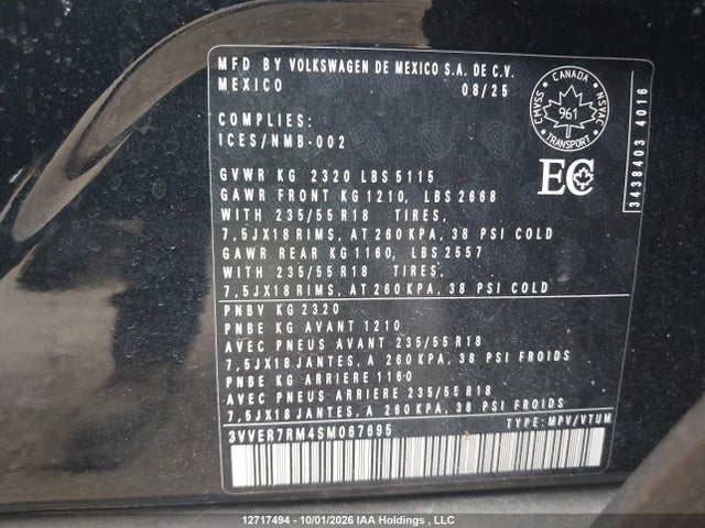Volkswagen Tiguan 2025 3VVER7RM4SM067695 Image 9