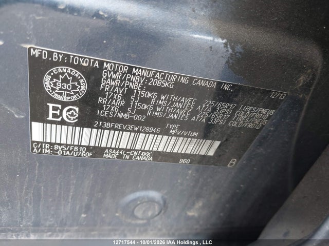 Toyota RAV4 LE 2014 2T3BFREV3EW128946 Image 18