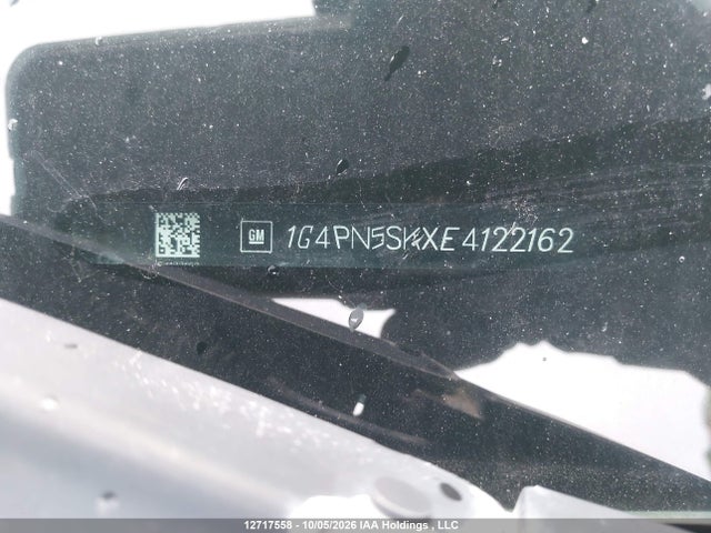 12717558 :رقم المزاد ، 1G4PN5SKXE4122162 vin ، 2014 Buick Verano مزاد بيع