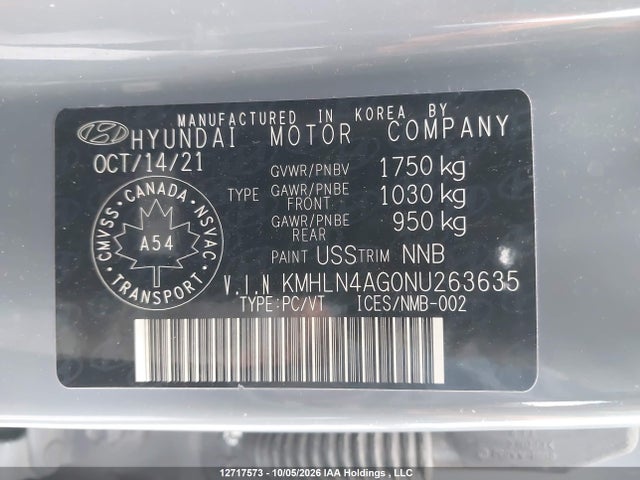 Hyundai Elantra 2022 KMHLN4AG0NU263635 Image 9