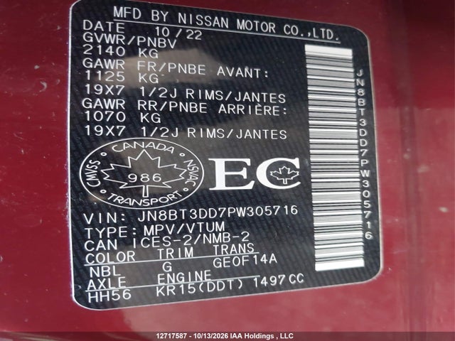Nissan Rogue Platinum 2023 JN8BT3DD7PW305716 Image 9