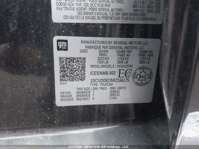 1GCUDDED5RZ166175 Chevrolet Silverado 1500