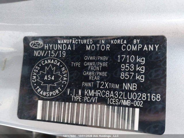 KMHRC8A32LU028168 Hyundai Venue Preferred