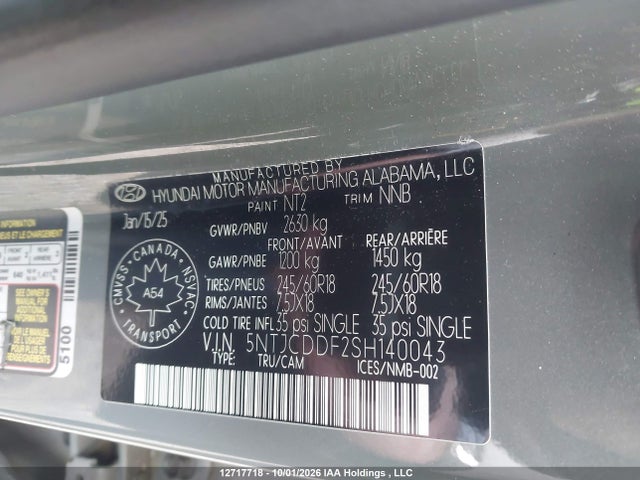 Hyundai Santa Cruz Preferred 2025 5NTJCDDF2SH140043 Image 9
