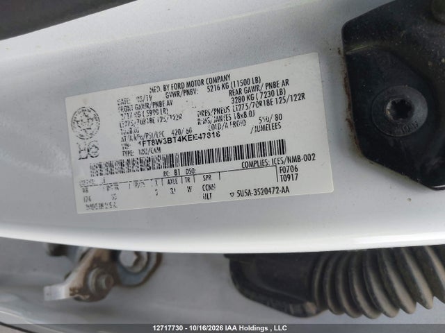Ford F350 Super Duty 2019 1FT8W3BT4KEE47818 Image 9