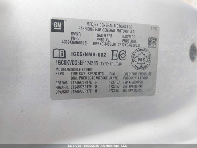 Продаж на аукціоні авто 2014 Chevrolet Silverado 2500hd Wt, vin: 1GC0KVCG5EF174506, номер лоту: 12717765