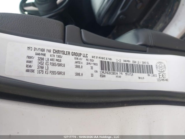 Aukcja sprzedaży 2013 Jeep Grand Cherokee Laredo, vin: 1C4RJFAG3DC598544, numer aukcji: 12717770