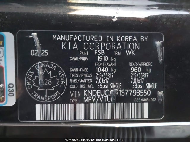 Продаж на аукціоні авто 2025 Kia Seltos S, vin: KNDEUCAA1S7793550, номер лоту: 12717822