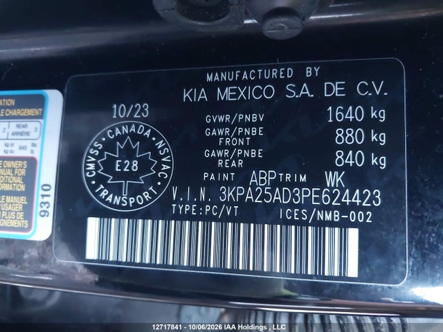 KIA Rio 2023 3KPA25AD3PE624423 Image 9