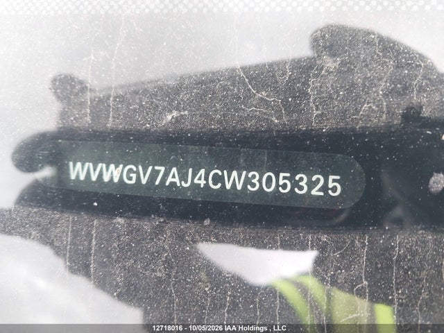 Aukcja sprzedaży 2012 Volkswagen Gti, vin: WVWGV7AJ4CW305325, numer aukcji: 12718016