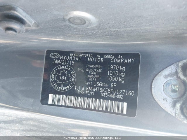 Hyundai GENESIS COUPE 2015 KMHHT6KJ8FU127160 Image 9