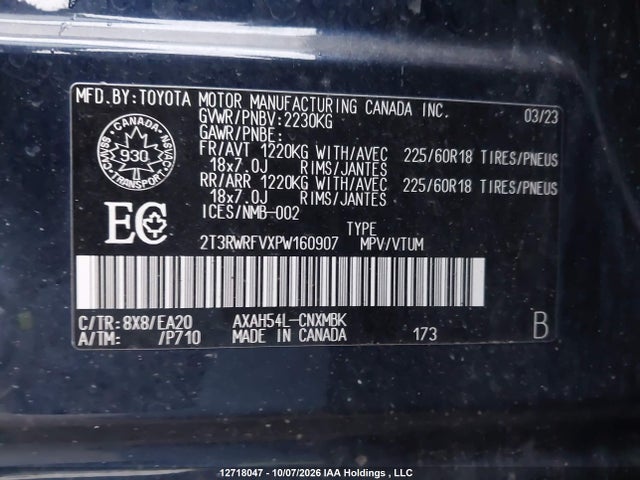 Toyota RAV4 2023 2T3RWRFVXPW160907 Image 19