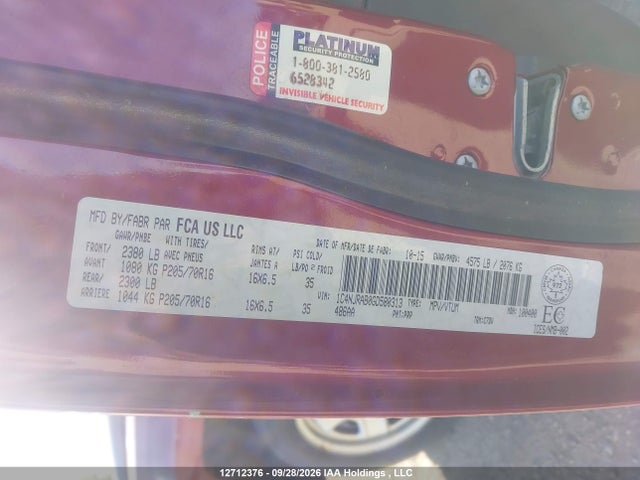Aukcja sprzedaży 2016 Jeep Patriot Sport/north, vin: 1C4NJRAB0GD580313, numer aukcji: 12712376