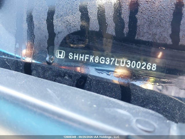 12688349 :رقم المزاد ، SHHFK8G37LU300268 vin ، 2020 Honda Civic Type R مزاد بيع