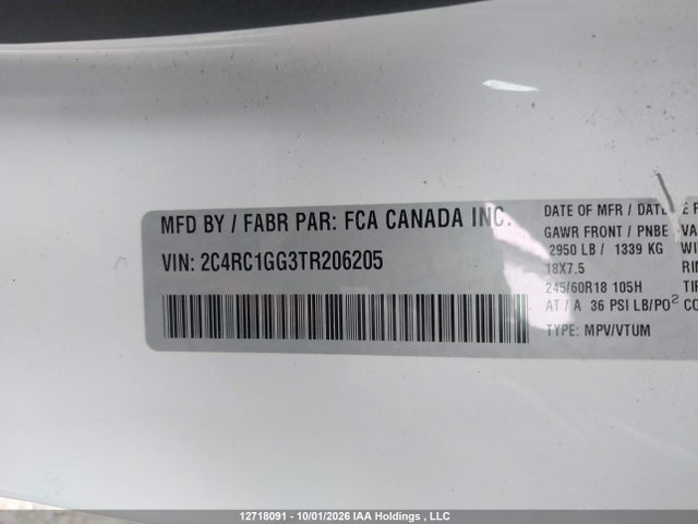 Chrysler Pacifica Limited 2026 2C4RC1GG3TR206205 Image 9