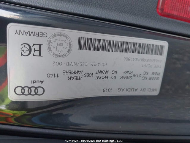 WAUBNAF48HN041806 Audi A4 Progressiv