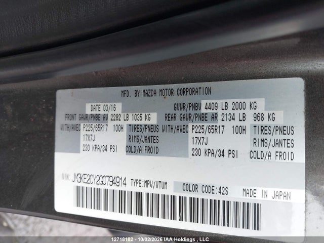 Mazda Cx-5 Gs 2016 JM3KE2CY2G0794914 Image 19