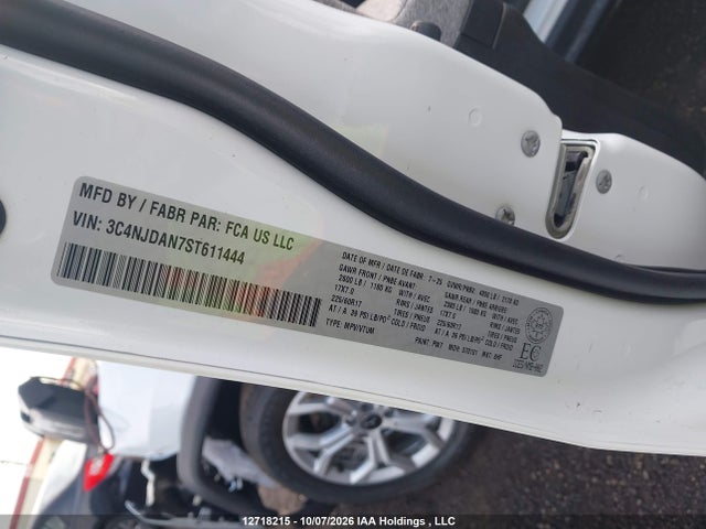 Auction sale of the 2025 Jeep Compass Sport, vin: 3C4NJDAN7ST611444, lot number: 12718215