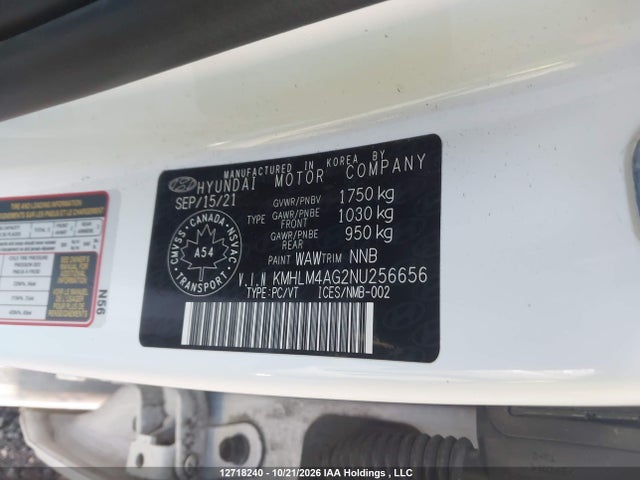Продаж на аукціоні авто 2022 Hyundai Elantra Preferred Ivt With Sun And Tech Package, vin: KMHLM4AG2NU256656, номер лоту: 12718240