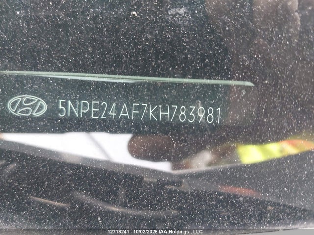 5NPE24AF7KH783981 Hyundai Sonata Essential