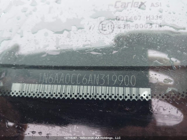 12718247 :رقم المزاد ، 1N6AA0CC6AN319900 vin ، 2010 Nissan Titan Xe/se/le/pro-4x مزاد بيع