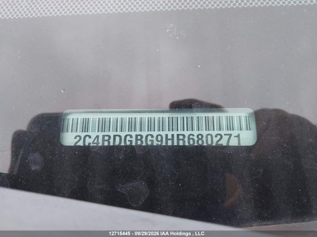 Aukcja sprzedaży 2017 Dodge Grand Caravan Cvp/sxt, vin: 2C4RDGBG9HR680271, numer aukcji: 12715445