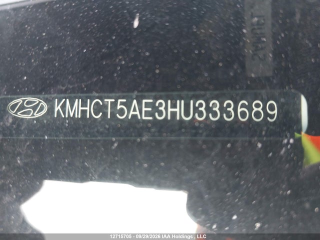 12715705 :رقم المزاد ، KMHCT5AE3HU333689 vin ، 2017 Hyundai Accent Gl مزاد بيع