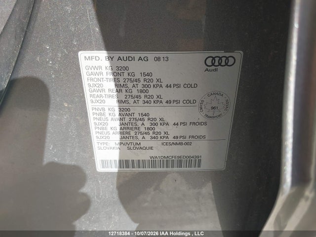 Audi Q7 2014 WA1DMCFE9ED004391 Image 9