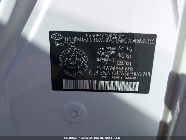 Hyundai Sonata Preferred 2021 5NPEG4JA3MH072948 Image 9