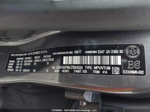 ZASFAKPN5J7B93024 Alfa Romeo Stelvio