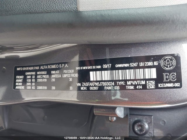ZASFAKPN5J7B93024 Alfa Romeo Stelvio