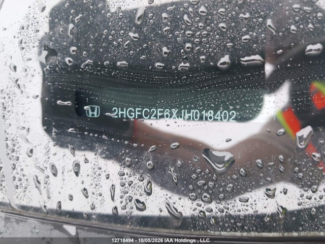 Продажа на аукционе авто 2018 Honda Civic Se, vin: 2HGFC2F6XJH018402, номер лота: 12718494