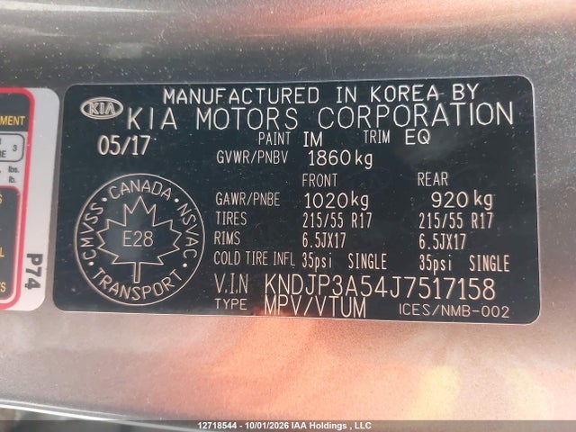 KIA SOUL + 2018 KNDJP3A54J7517158 Image 19