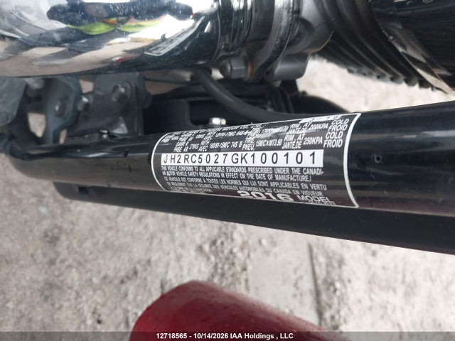 2016 Honda Vt750 Ca მანქანა იყიდება აუქციონზე, vin: JH2RC5027GK100101, აუქციონის ნომერი: 12718565
