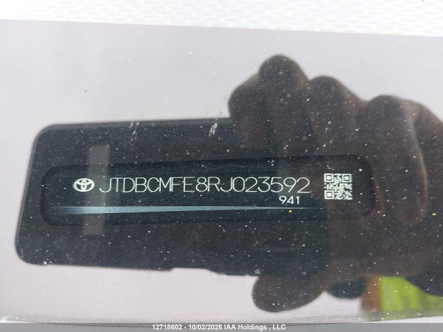 Aukcja sprzedaży 2024 Toyota Corolla Hybrid Le, vin: JTDBCMFE8RJ023592, numer aukcji: 12718602
