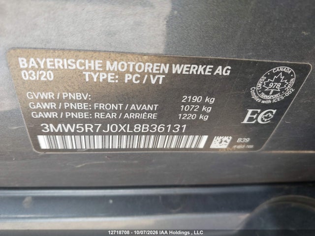 BMW 330XI 2020 3MW5R7J0XL8B36131 Image 9